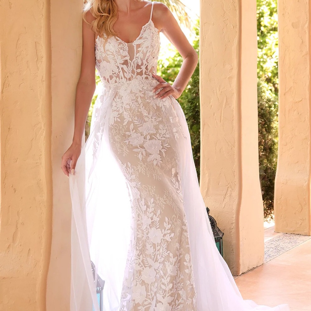 Elegant White Lace Gown